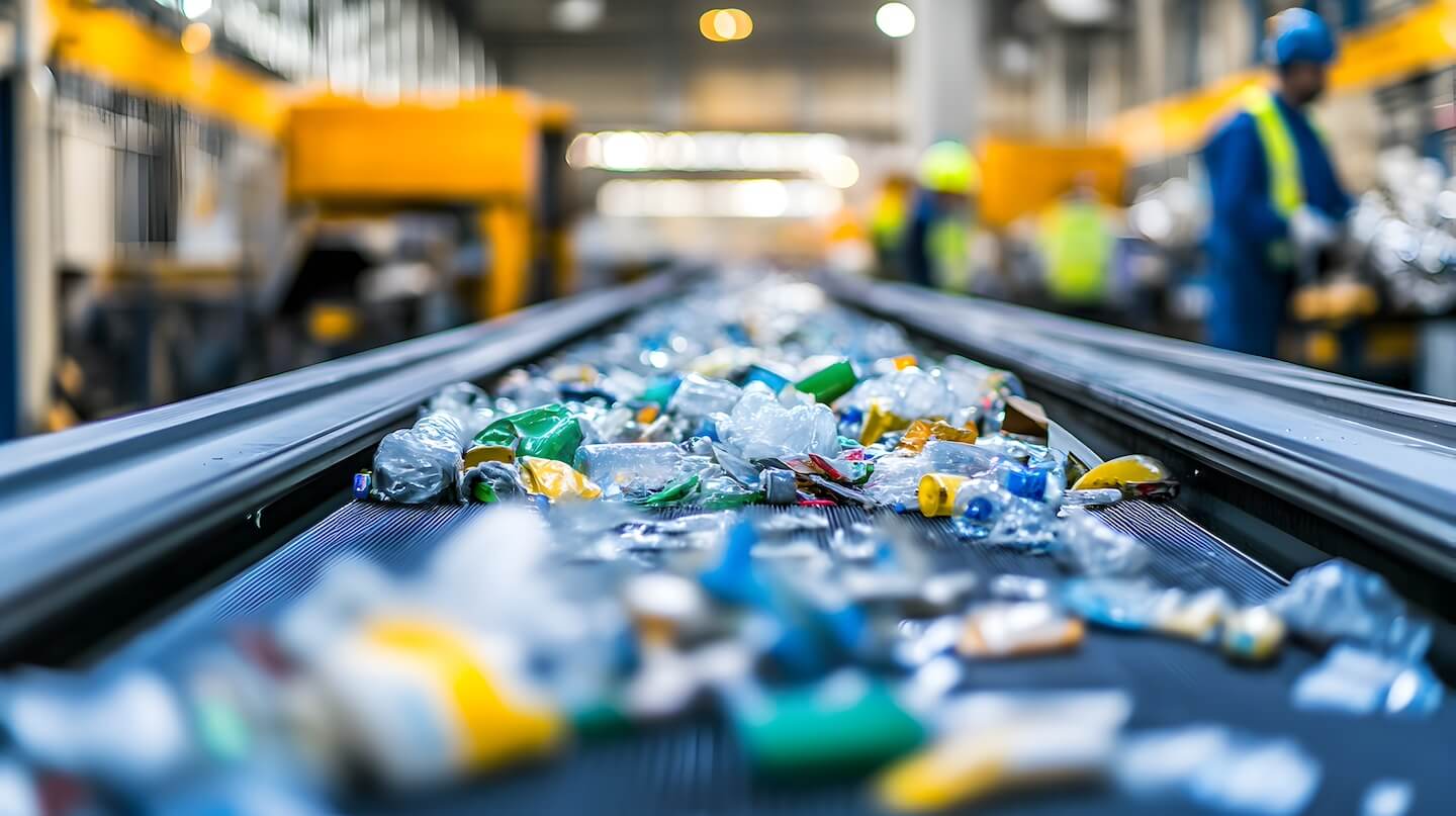 Convoi de déchets plastique et métal